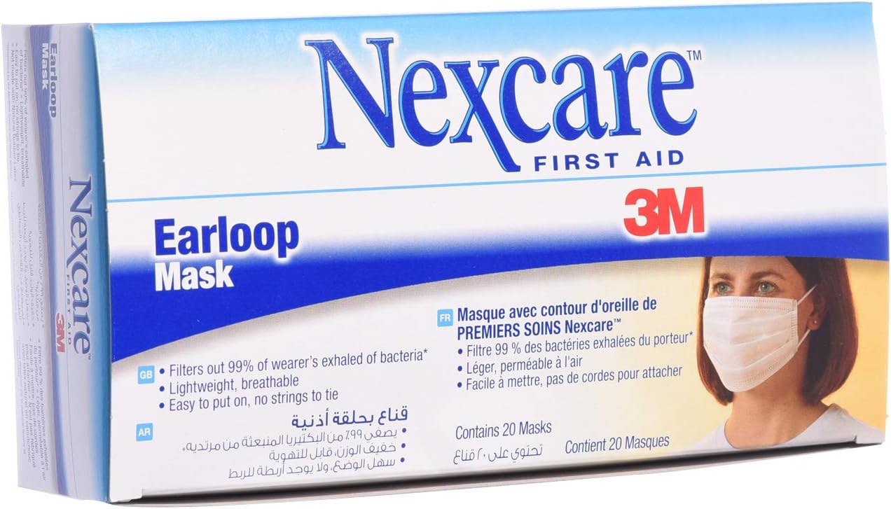 3M Nexcare H1820 Ear loop Mask - 20 Pieces