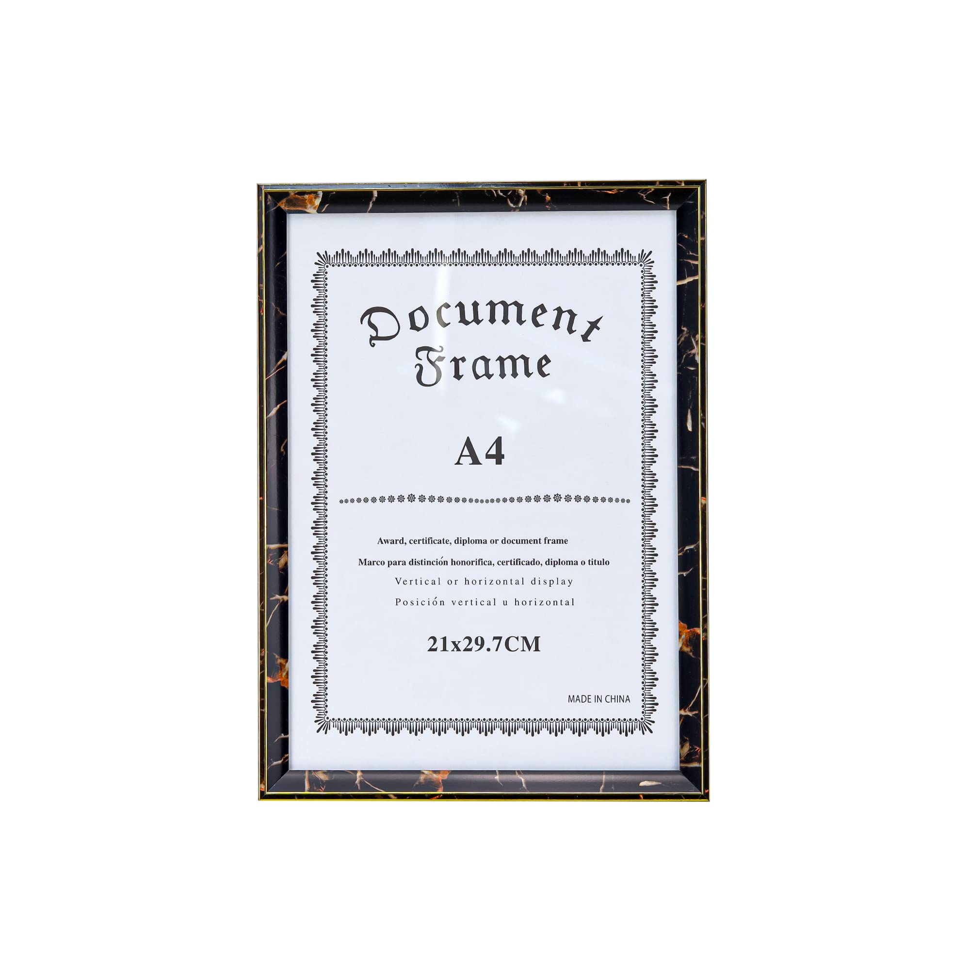Buy Wooden A4 Document Frame Glass 21x29.7cm Certificate Photo Picture