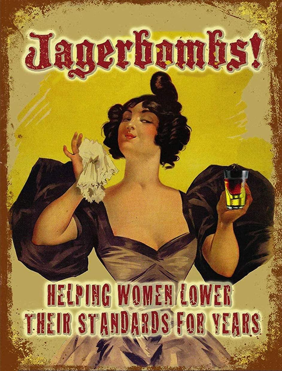 Jager Bombs Drink Metal Tin Sign Hanging Retro Plaque Kitchen Poster Cafe Bar Pub Store Man cave Art Novelty Designs 12x8inch