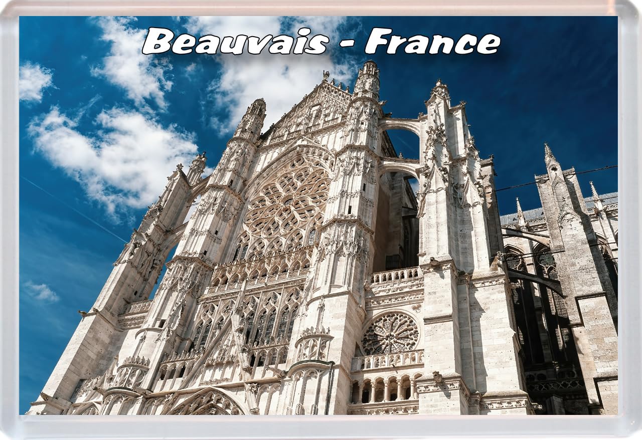 Baked Bean Store Multicolor Beauvais - France - 96 X 67Mm Jumbo Fridge Magnet/Magnets Bbsfhm678