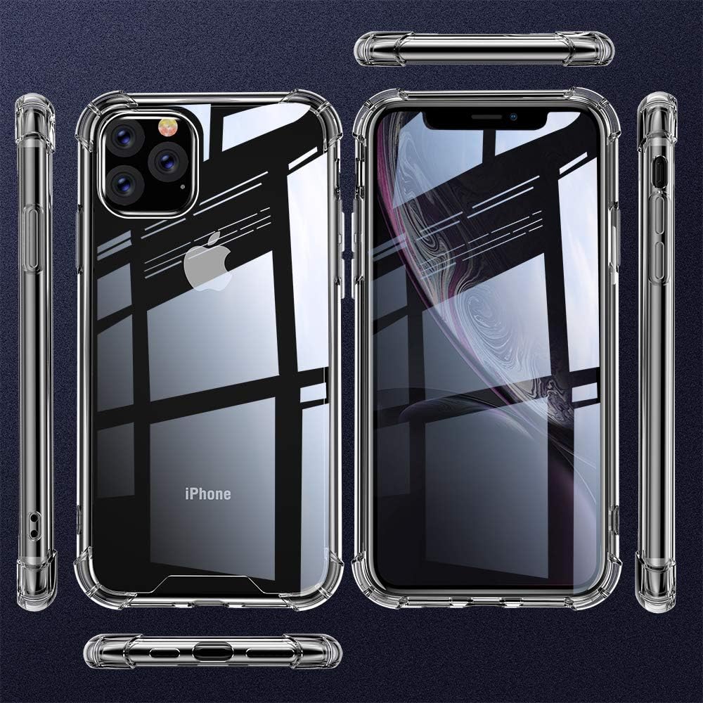 CNPGD Compatible with iPhone Shockproof Case (Crystal Clear, iPhone 11 Pro)