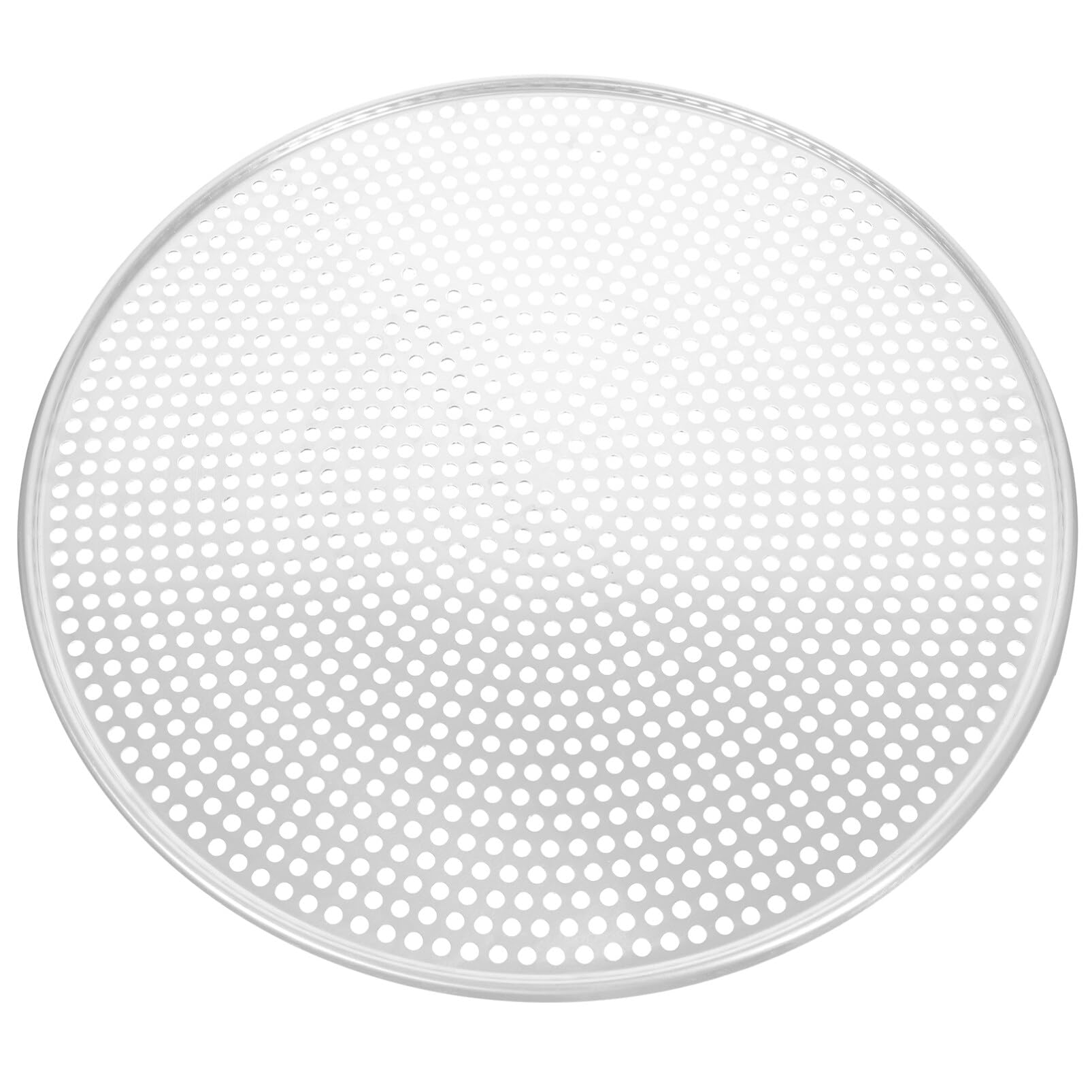 HEMOTON Pizza Oven Pan, 17 Inch Pizza Crisper Pan with Holes, Pizza Tray Round Pizza Oven Pan for Home Restaurant Pizzeria, Easy Clean & Dishwasher Safe (Silver)