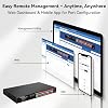 STEAMEMO Switch Gigabit PoE+ administrado de 24 puertos | 24 puertos PoE+ @360W, 2 uplinks Gigabit, 2 SFP | VLAN, QoS, Port Mirroring | carcasa metálica, plug & play | corte por sobrecarga con puerto 7