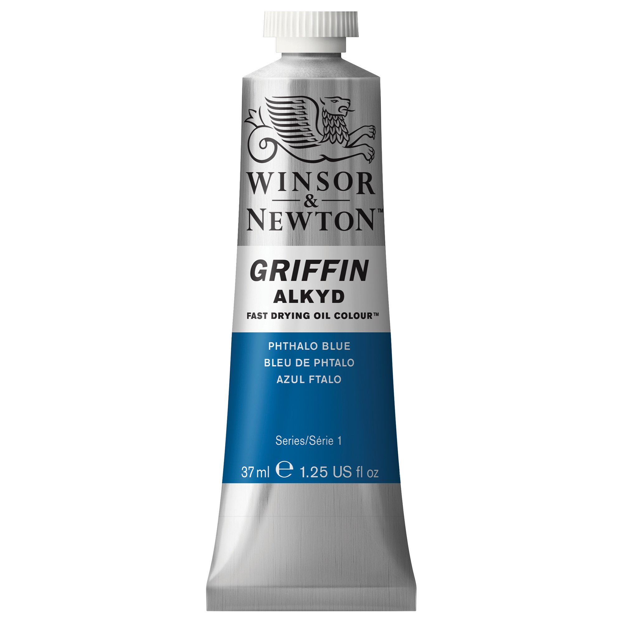 Winsor & Newton Griffin Alkyd Fast Drying Oil Paint, 37ml (1.25-oz) tube, Phthalo Blue
