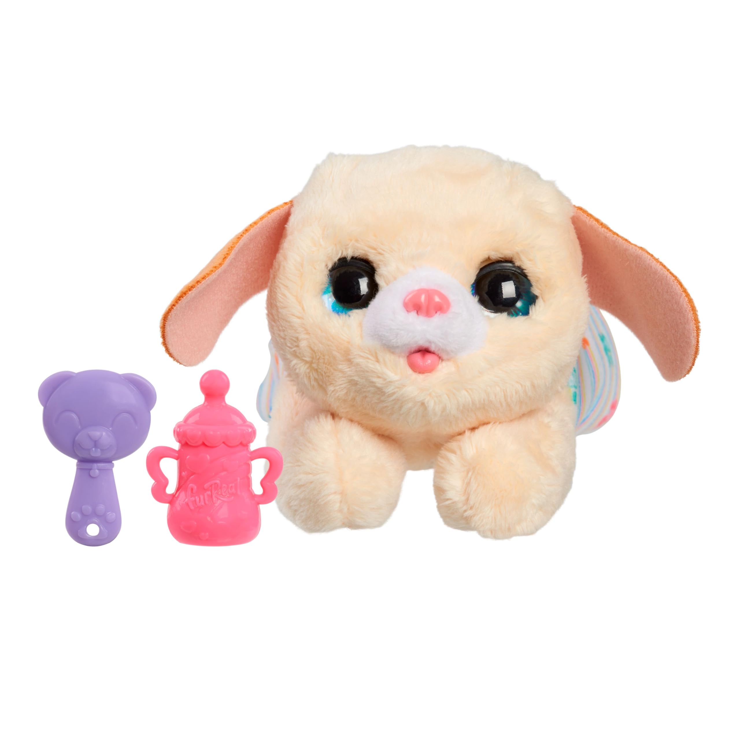 furReal Newborns Puppy Interactive Pet, Small Plush Puppy with Sounds and Motion, Easter Basket Fillers, Gifts, Presents, Kids Toys for Ages 4 Up by Just Play