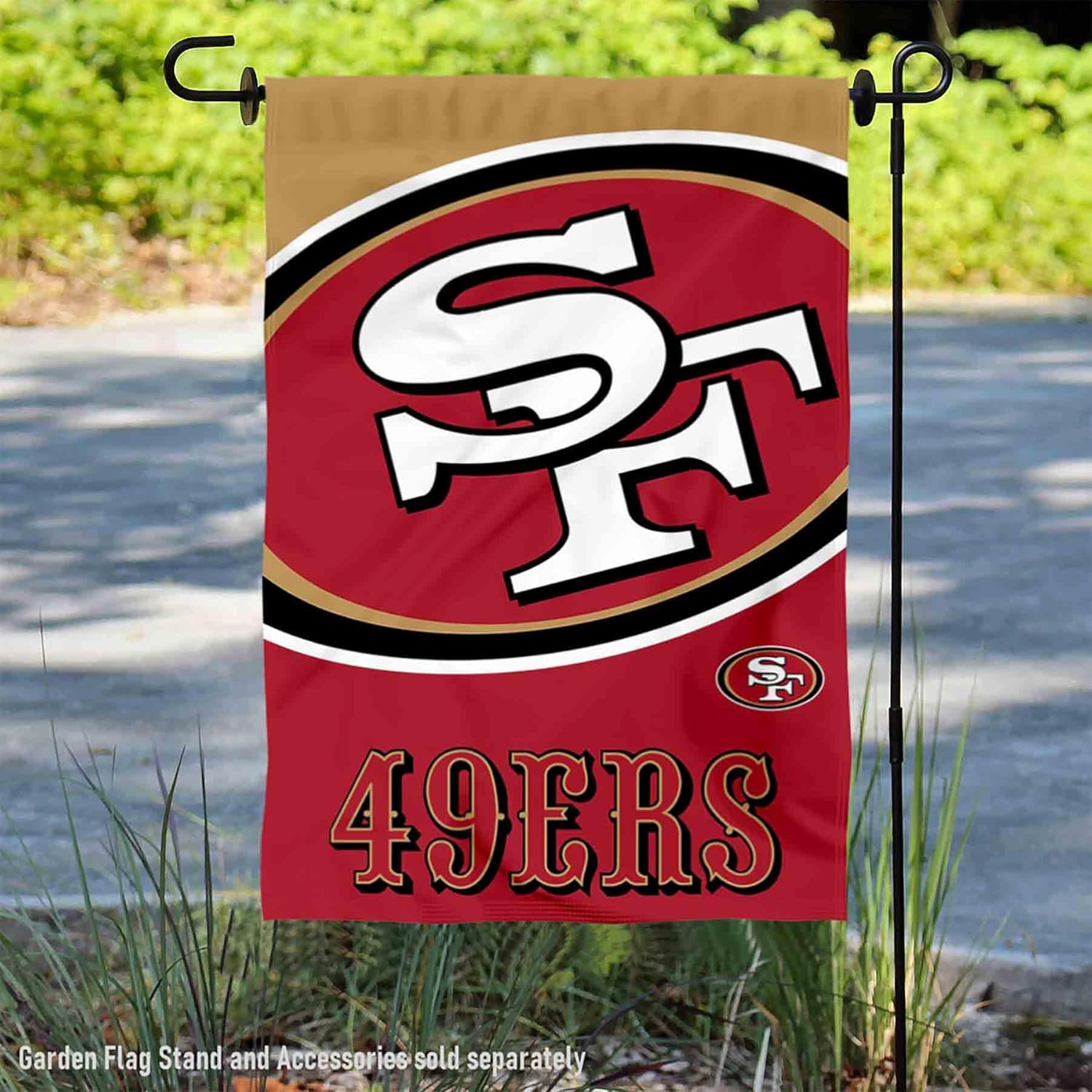 San Francisco 49ers Large Logo Double Sided Garden Banner Flag - Image 2