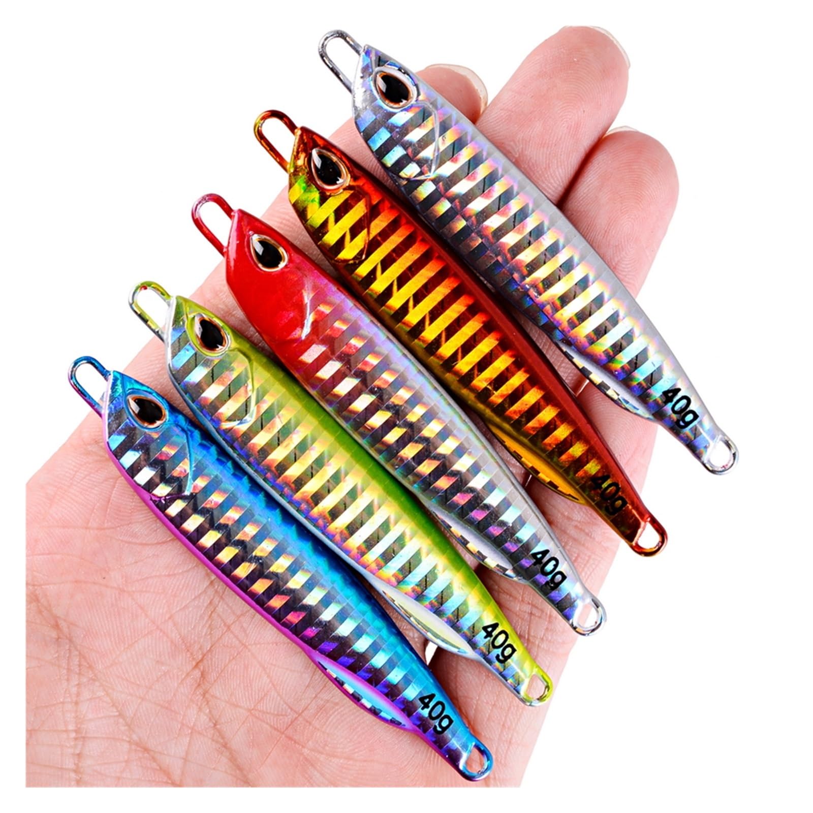 XILILHC 6PC Esche Slim Metal Casting Jig 10G 15G 20G 30G 40G Shore Drag Long Cast Cucchiaio da Jigging Richiamo di Pesca in Mare Esca Artificiale Attrezzatura
