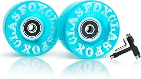 78A Rodas de Skate Quad Roller 65 x 35 mm para ambientes internos ou externos com rolamentos ABEC-9, 8 peças (azul)