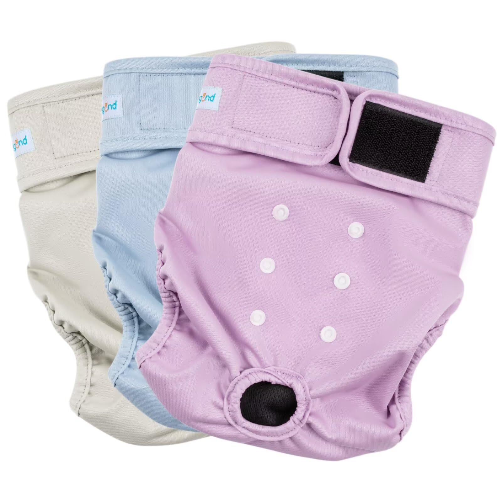 Paw Legend Washable Reusable Female Dog Period Diapers for Heat Doggie Puppy Diapers for Female Dogs (3 Pack, X-Large)