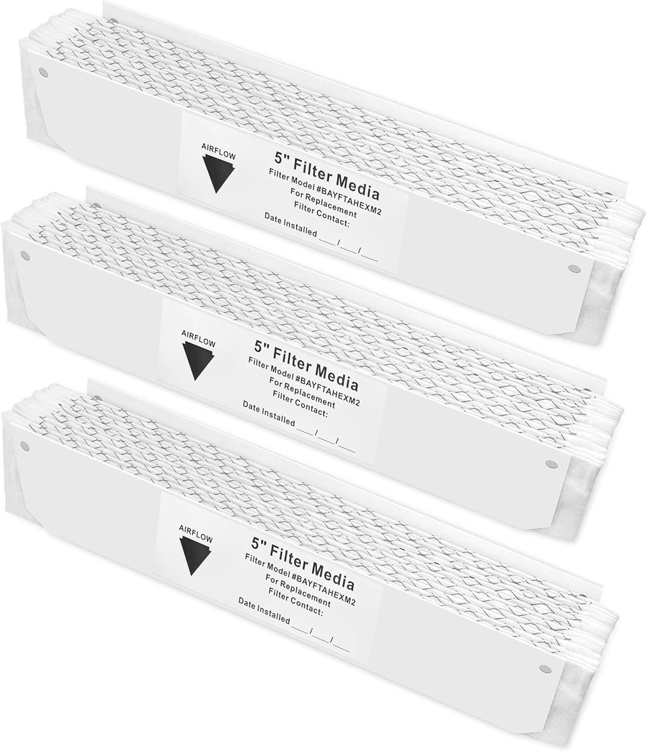 Upgrade BAYFTAHEXM2 Perfectfit 5 Media Filter Compatible with Trane 20"x 25"x 5" Merv 13 BAYFTAHEXM2 Expandable Replacement filters - 3 Packs