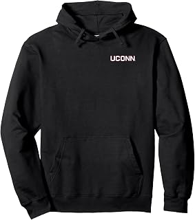 Connecticut Huskies Front/Back UConn Black Licensed Pullover Hoodie