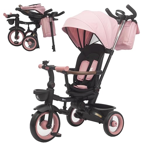 Twinly Triciclo Evolutivo Bebé Plegable Sami, Rosa