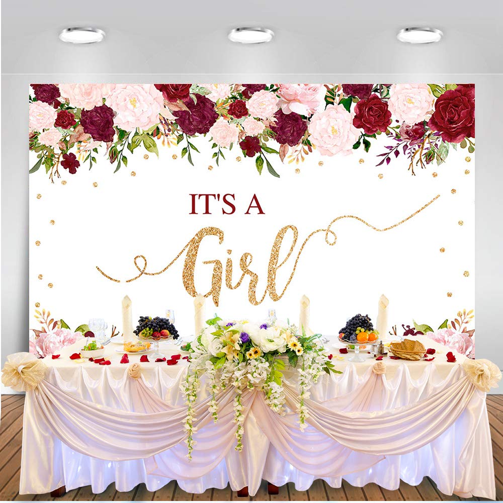 Imirell Telón De Fondo De Oso Para Baby Shower, 7 Pulgadas De Ancho X 5 Pulgadas De Alto, Con