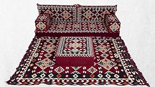 Maroon Arabic Majlis Floor sofa, Floor couch, Loveseats,Floor seating Sofa, Ethnic sofa, Hookah Lounge, Ottoman Couch,Arabic Couch, Arabic sofa