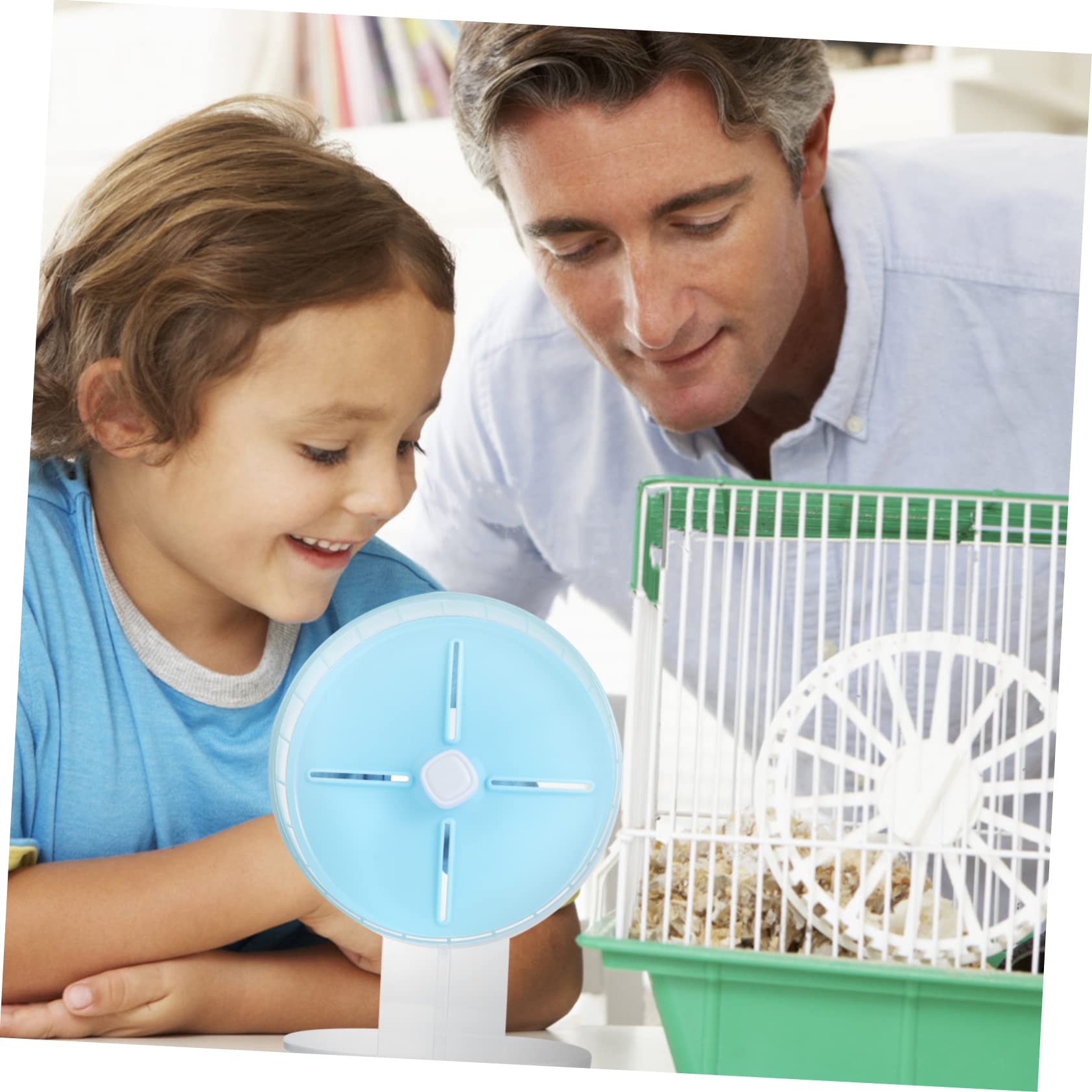 Housoutil 1pieza Rueda De Ejercicio para Hámster Rueda Silenciosa Soporte Juguete Interactivo para Mascotas Pequeñas para Aliviar El Aburrimiento y Aumentar La Actividad