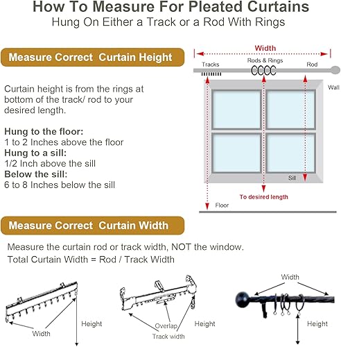 Miniatura 6 de Cortinas semitraslúcidas de encaje blanco de 54 pulgadas de largo, juego de 2 paneles de cortinas plisadas florales para ventana, dormitorio, sala