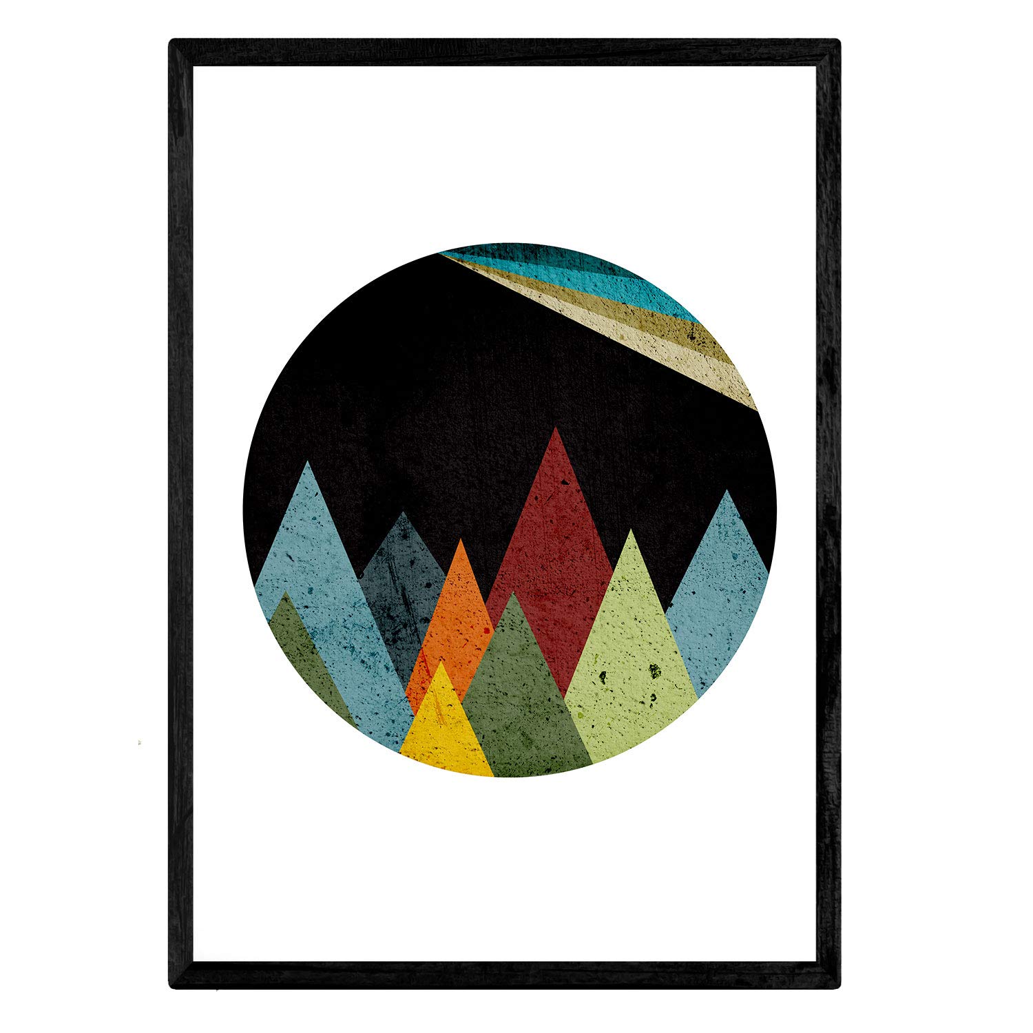 Nacnic Mountains Space Monta—As Espacio Frame To Frame Geometric Style Creative Gifts From Nature. Posters To Frame