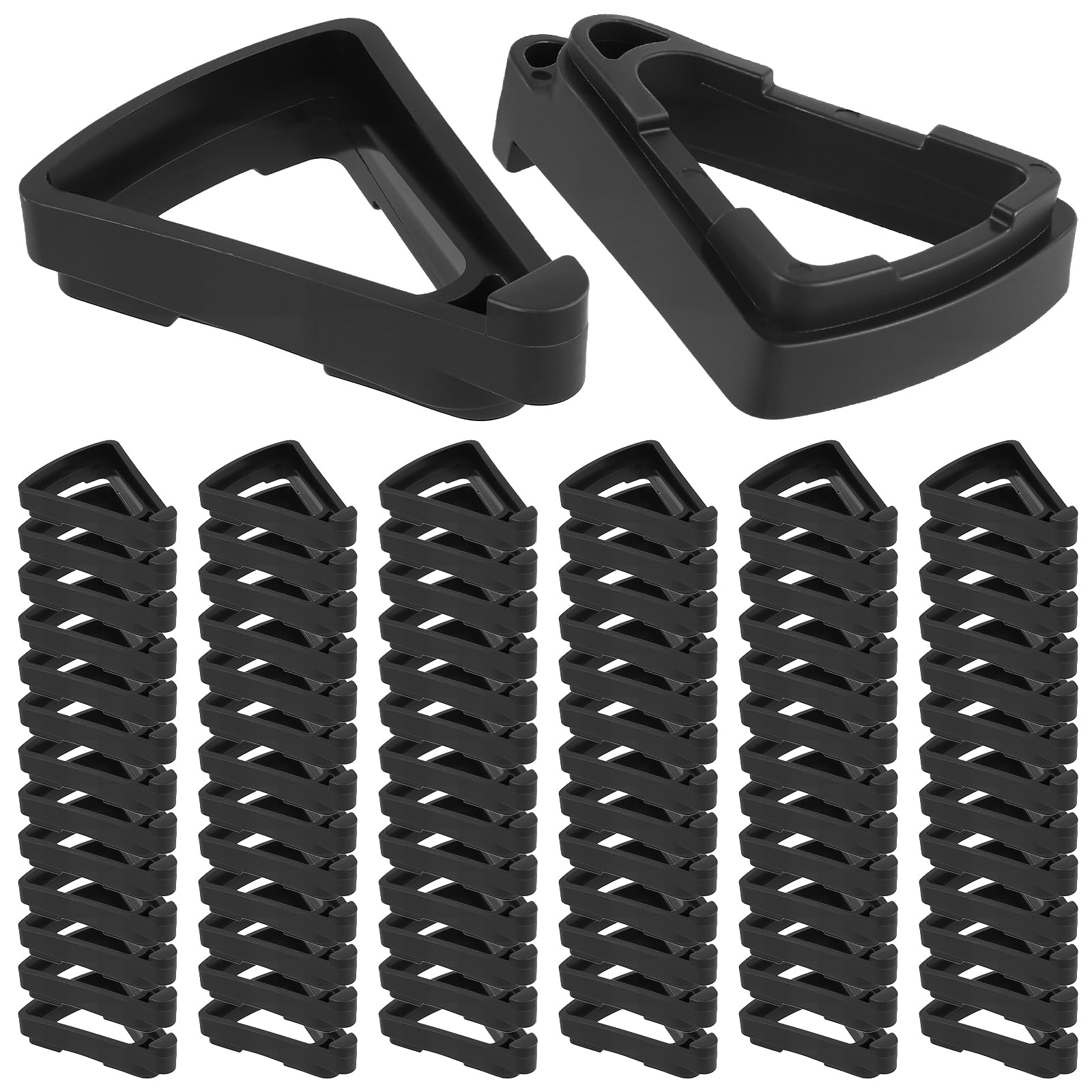 YUENPUN 80 PCS Triangle Plant Pot Feet, 7 x 5.5 x 2cm Non-Slip Plastic Flower Risers for Indoor and Outdoor Garden Pots