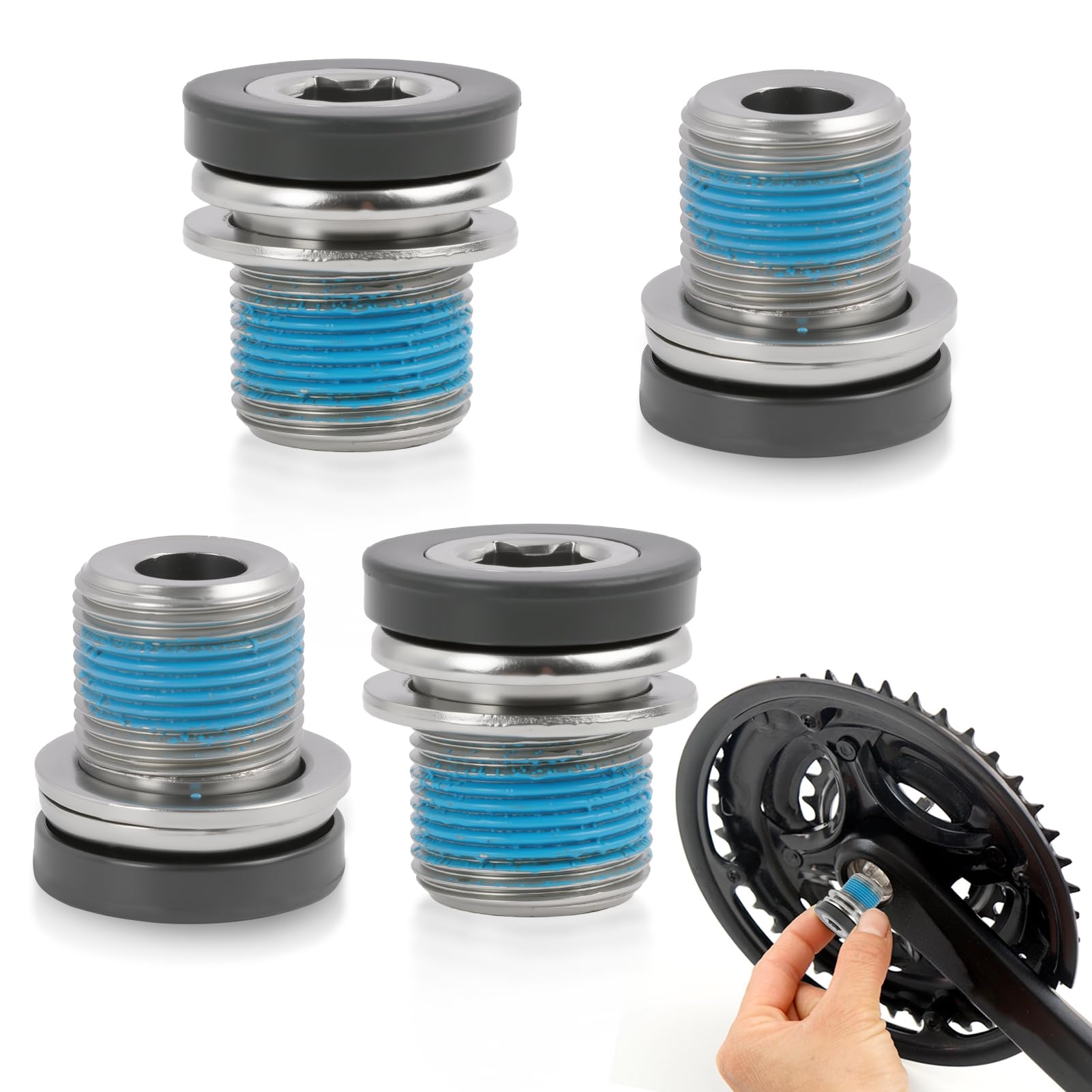 Tornillos de brazo de manivela M15 x 20 mm acero inoxidable para bicicleta eléctrica