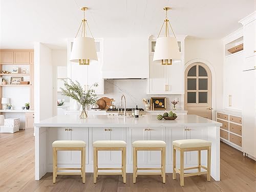 Miniatura 9 de Juego de 2 taburetes de bar de altura de mostrador para encimera de cocina, taburetes de bar modernos sin espalda con asiento tapizado de piel