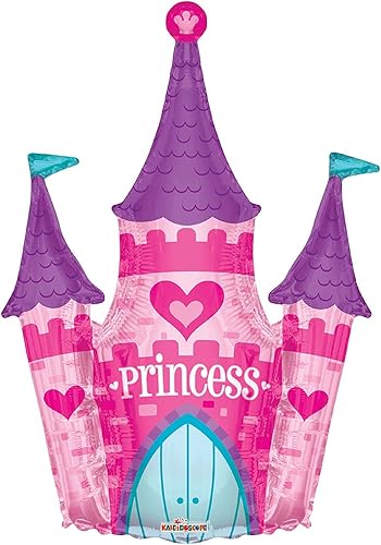 Miniatura 3 de Decoración de ramo de globos de castillo y corona de princesa para fiesta de tercer cumpleaños