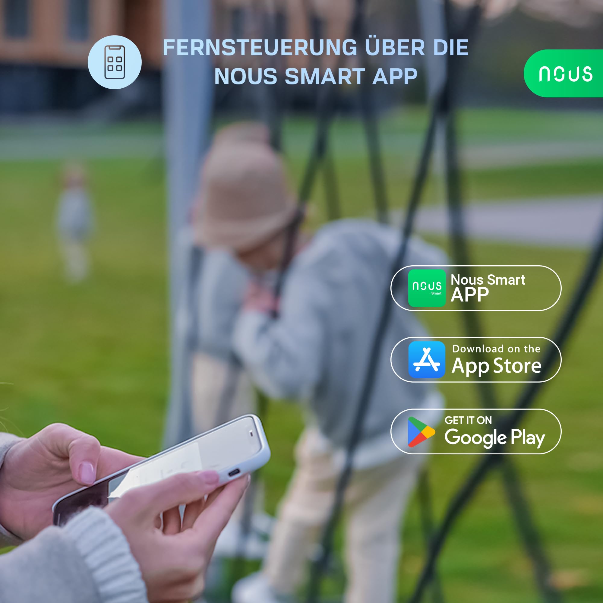 NOUS L3 Wifi Wasserventil elektrisch, Google Assistant, Amazon Alexa, Alexa kompatibel, NOUS Smart Home App, Life TUYA, Zeitschaltuhr Gartenbewässerung Smart, Wasserventil WLAN, Only 2.4 GHz WiFi Red