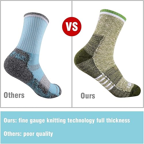 Miniatura 4 de FEIDEER - Calcetines de mujer para caminar y senderismo, paquete múltiple de algodón para actividades al aire libre, calcetines de algodón con