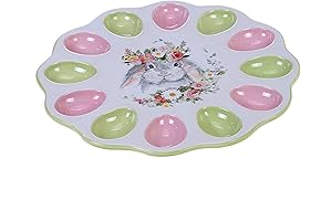 Enlivening Easter Egg Plate: Certified International Sweet Bunny 3D Decor
