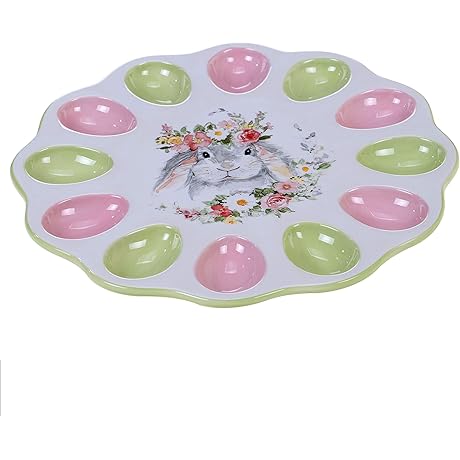 Enlivening Easter Egg Plate: Certified International Sweet Bunny 3D Decor
