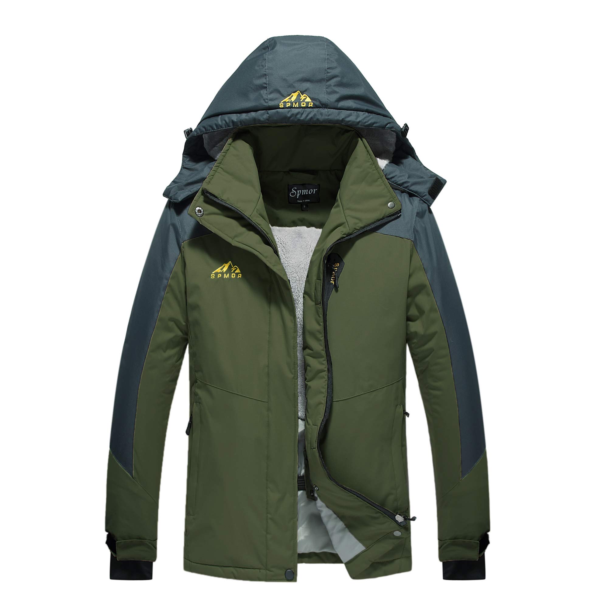 SpmorWomen's Warm Ski Jacket Waterproof Hooded Snowboard Coat Windproof Winter Snow Outwear