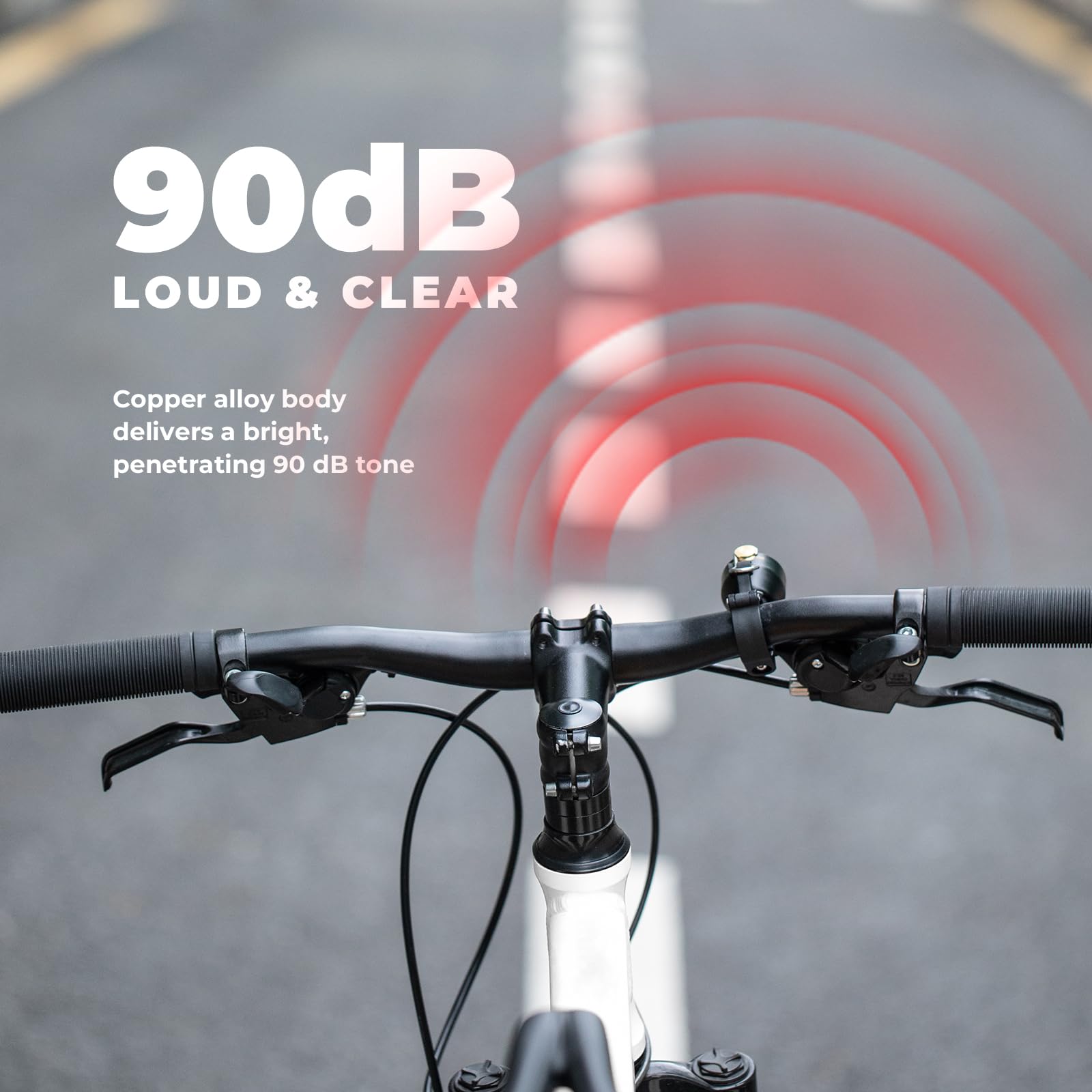 ROCKBROS Borsa Bici Manubrio 2L + Campanello Bici Mini, per 22,2-31,8mm | Idrorepellente Riflettente Design Portatile con Tracolla + 90dB Installazione Semplice per Bici da Corsa e MTB