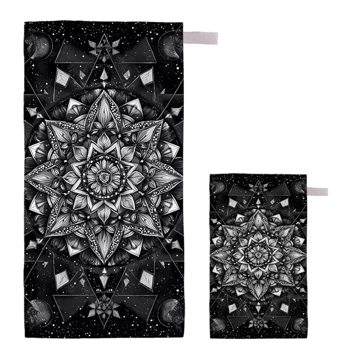 Telo Mare XXL 220x100cm/35x70cm, 2 Set Telo Mare Microfibra Marocco Asciugamano Palestra Uomo, Antisabbia, Leggero, Asciugatura Rapida, Teli da Spiaggia Grandi Accessori per Camping Natation Yoga B-76