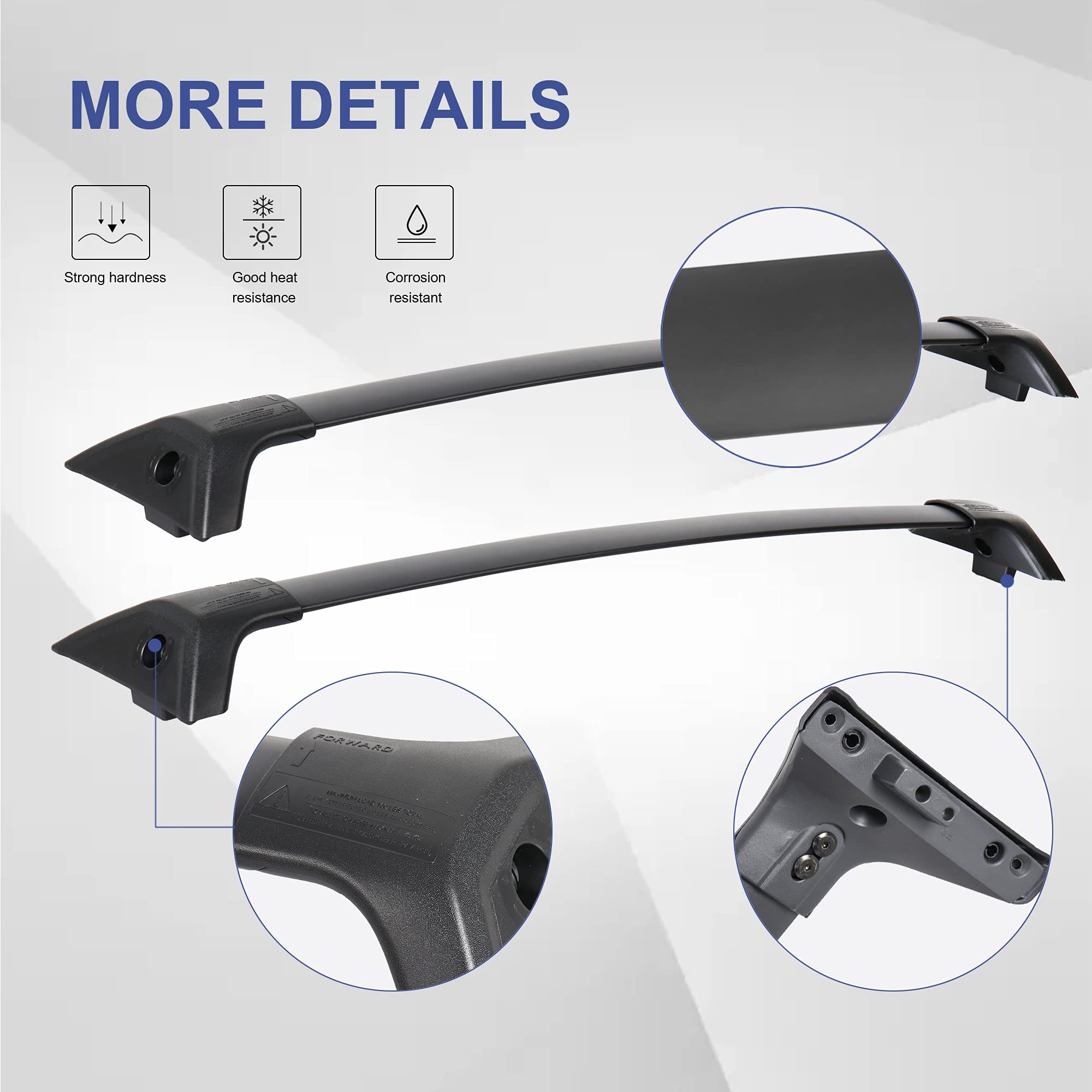 MOSTPLUS Roof Rack Cross Bar Rail Compatible with 2019 2020 2021 Toyota