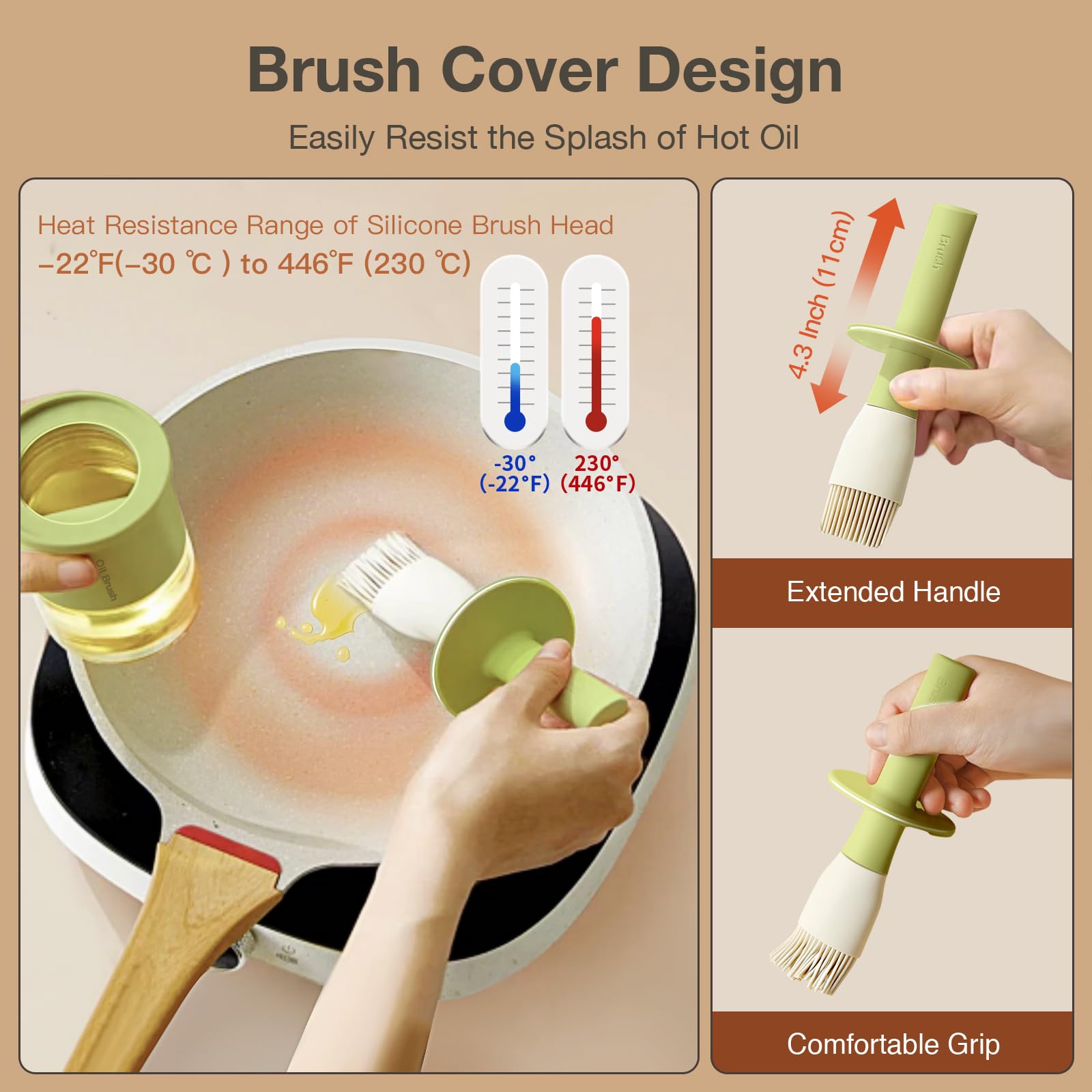 YARRAMATE Oil Dispenser Bottle with Heat-Resistant Brush - Image 2