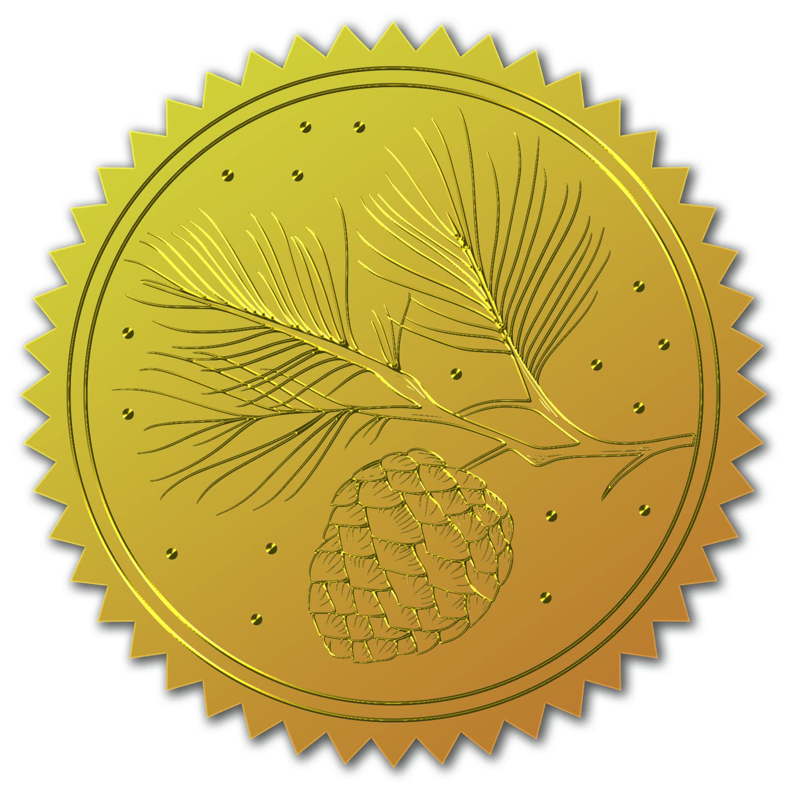 100Pcs Cross Gold Foil Embossed Seals 2 Inch In Recognition Gold Foil Envelopes Stickers Vintage Cross Round Self Adhesive Embossed Seal Labels Diplomas