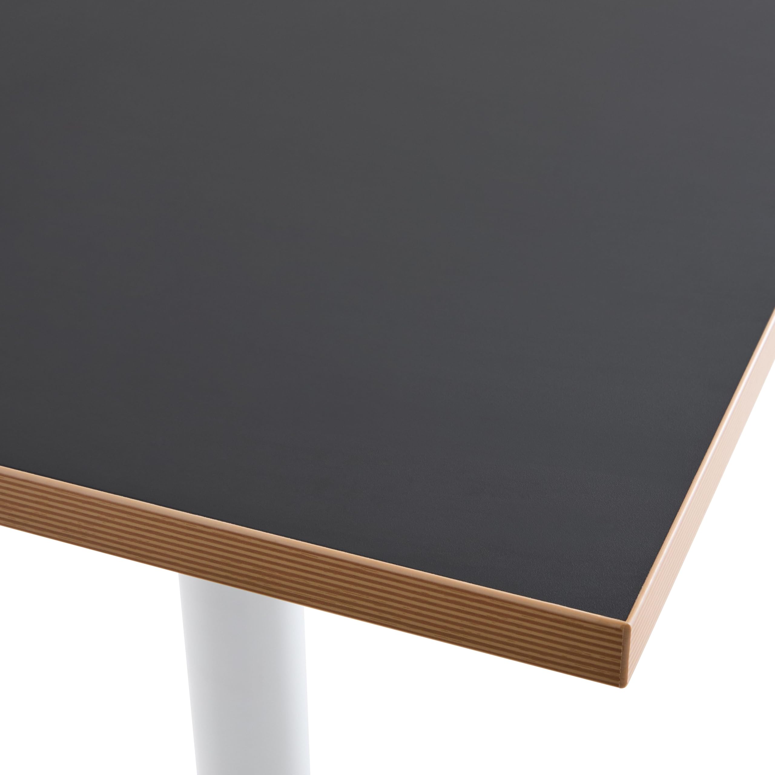 Oviala Plateau de Table carré Noir 60cm