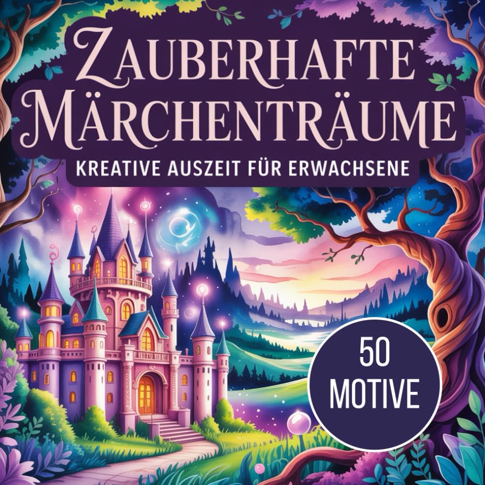 Zauberhafte Märchenträume - Fantasy Malbuch für Erwachsene und Jugendliche: Kreative Auszeit voller Fantasie und magischer Welten, mit Feen, Elfen, ... und mehr zur Entspannung und zum Stressabbau