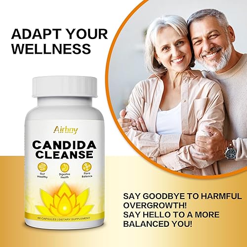Miniatura 3 de Airboy Candida Cleanse, desintoxicación de limpieza de colon intestinal para mujeres y hombres, soporte Candi con hoja de orégano, ácido caprílico,