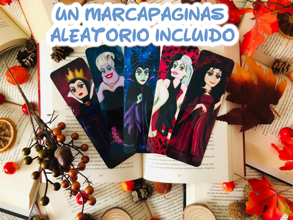 Funda artesanal mediana de solapa para libros de VILLANAS CLÁSICAS + marcapáginas de regalo, funda de algodón ecológico, acolchada, libros. Regalo ideal para adolescentes
