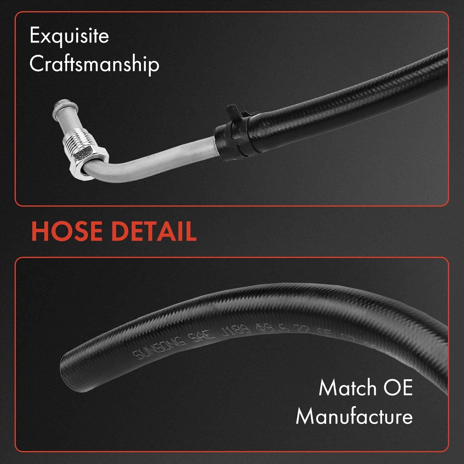 A-Premium Power Steering Hose Pressure & Return Line Hose Assembly Compatible with Dodge Dakota 2005-2007 Mitsubishi Raider 2006-2007 3.7L 4.7L 3-PC Set