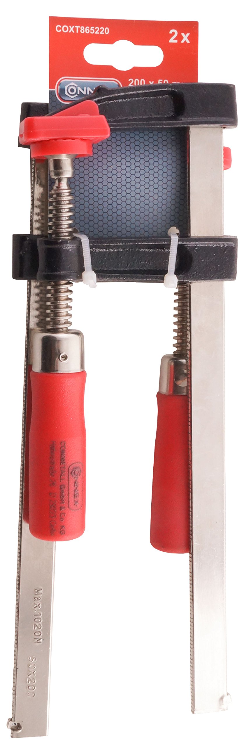 Connex COXT865220 - Morsetto a vite 200 x 50 mm, 2 pezzi