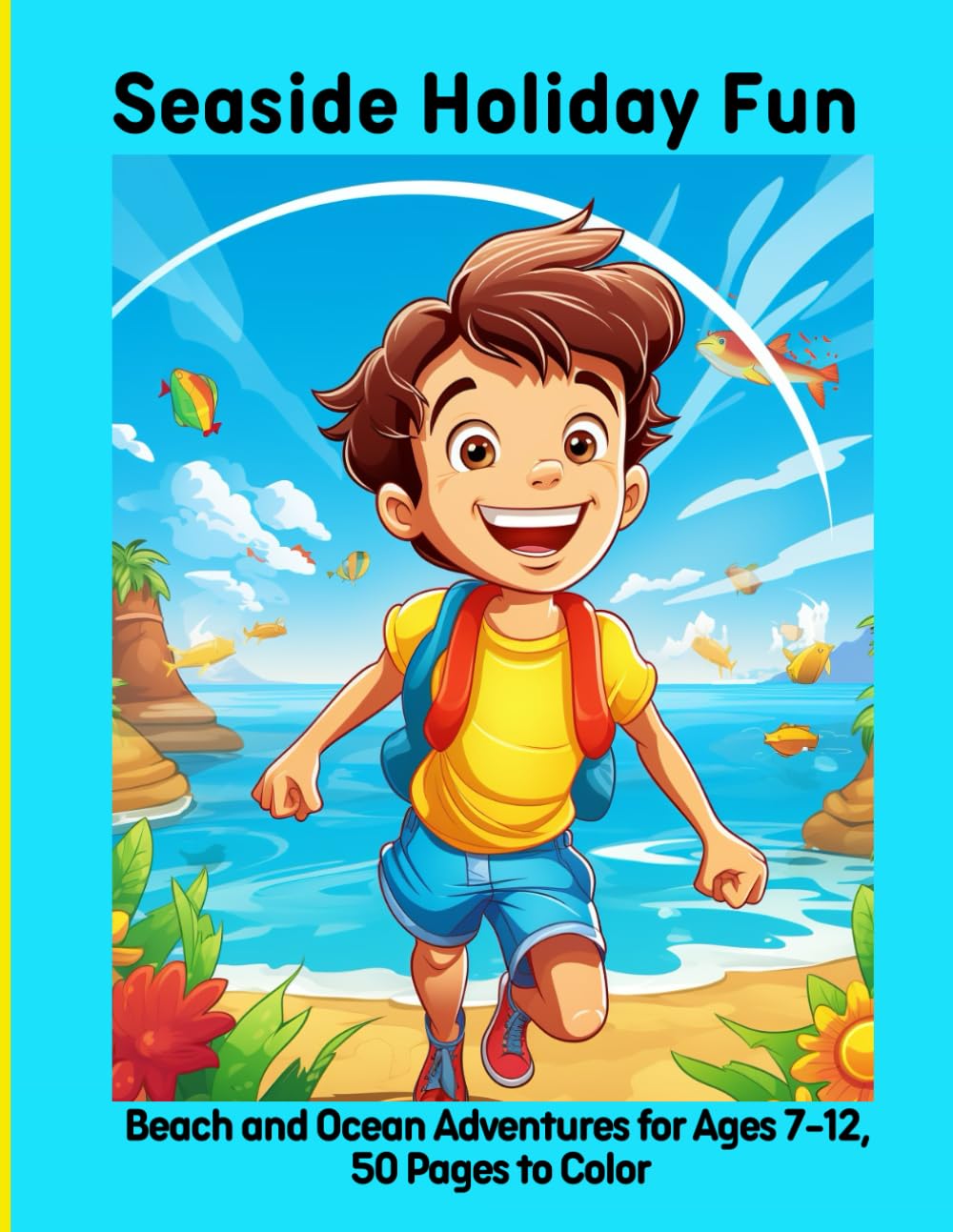 Seaside Holiday Fun: Beach and Ocean Adventures for Ages 7-12, 50 Pages to Color