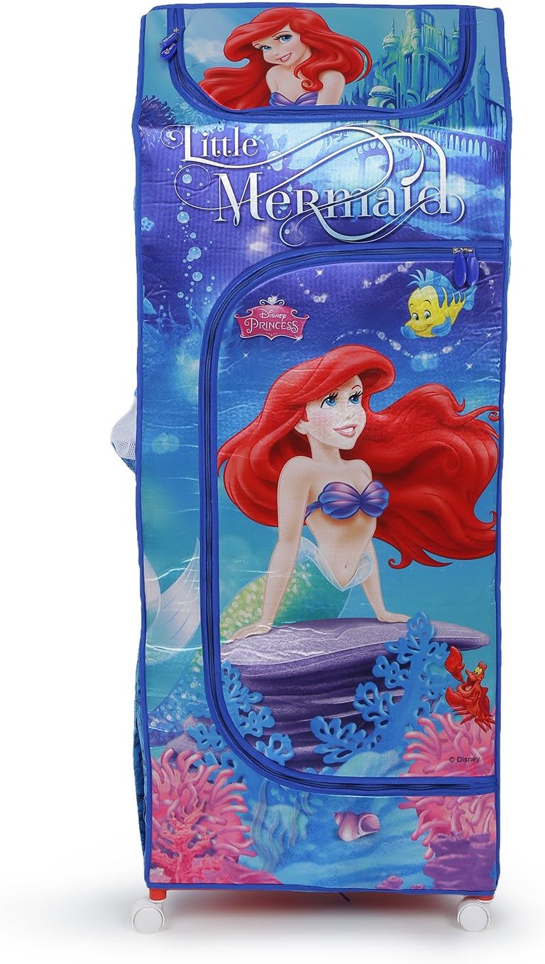 Disney Princess Little Mermaid Blue Color Kids Portable Wardrobe