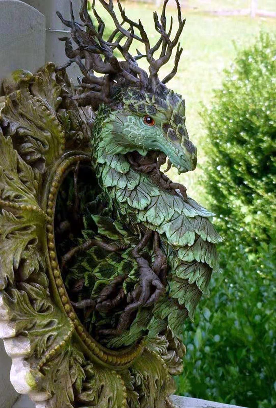 Tuin Draak Ornament - Dragon hars beeldje voor terras | Garden Dragon Statue, Yoga Dragon Figurine, Art Desktop Sculpture voor Lawn Park Yard Tumotsit
