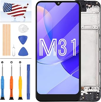 استبدال شاشة LCD لسامسونج غالاكسي M31 INCLLE عرض 6.4 "SM-M315F/DS SM-M315F/DSN LCD عرض شاشة تعمل باللمس محول الأرقام كامل الجمعية إصلاح أجزاء + أدوات أسود مع الإطار