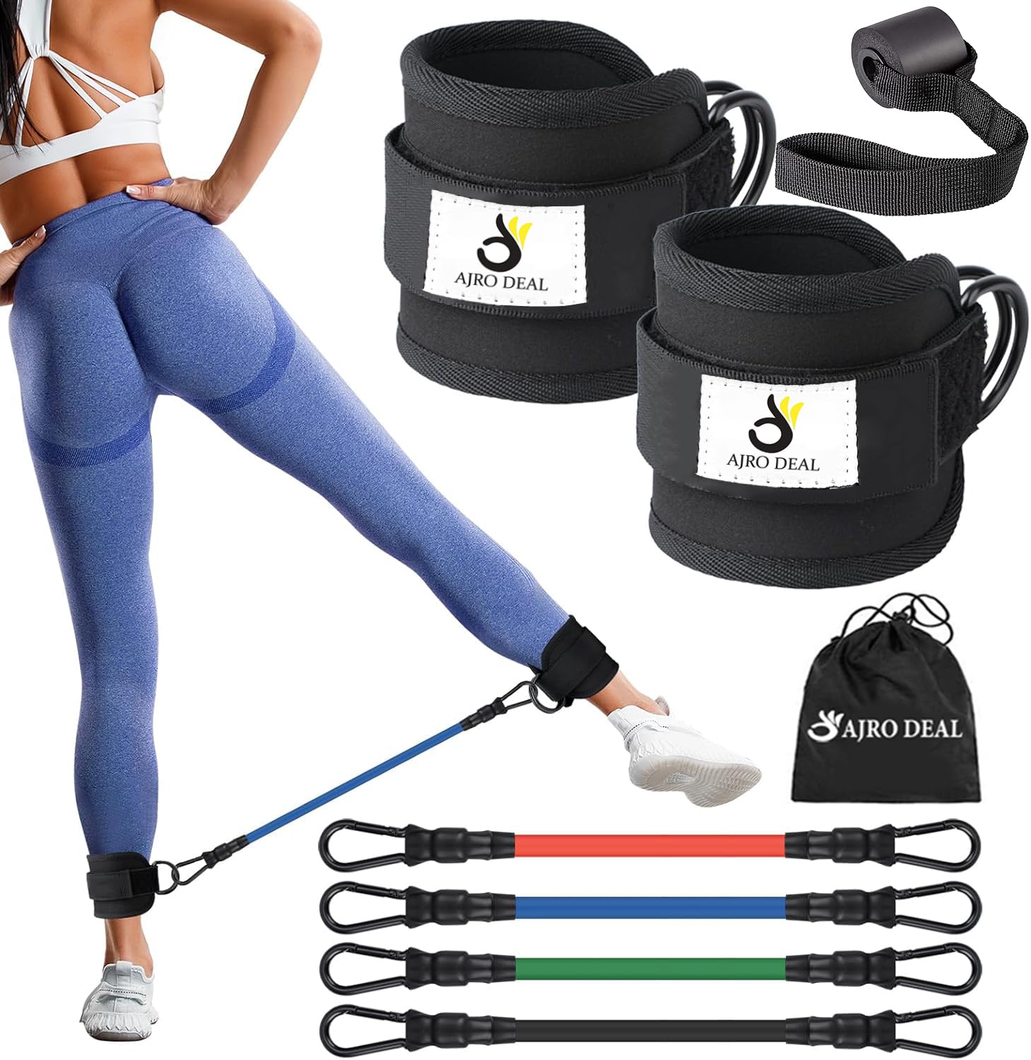 Ankle Resistance Bands, Ankle Bands for Working Out with Cuffs, Resistance Bands for Leg Butt Training Workout Equipment for Kickbacks Hip Gluteus Training Exercises, Ankle Strap with Exercise Bands (B0D7SCFTSM) Amazon Price History, Amazon Price Tracker