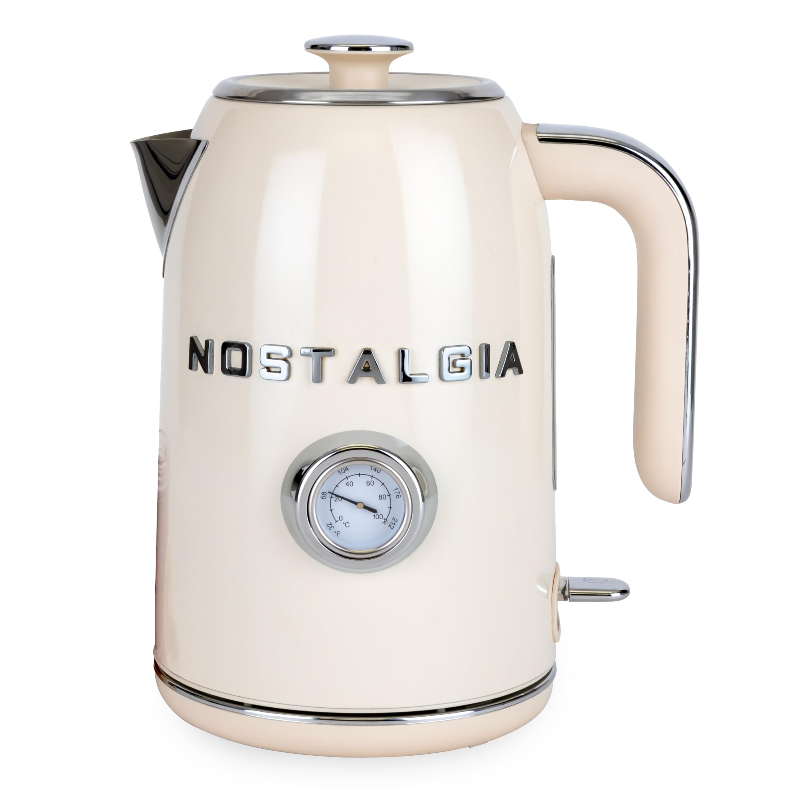 Nostalgia Retro Electric Kettle Cream