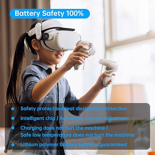 Miniatura 5 de Battery Pack for Meta Oculus Quest 2 5000mAh Extra 2 Hours Playtime Meta Oculus Quest 2 VR Extended Extra Battery Pack
