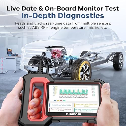 Miniatura 5 de THINKCAR Escáner OBD2, ThinkScan Plus S6 ABS, SRS, ECM, herramienta de escaneo de diagnóstico del sistema TCM con 5 servicios, lector de código de