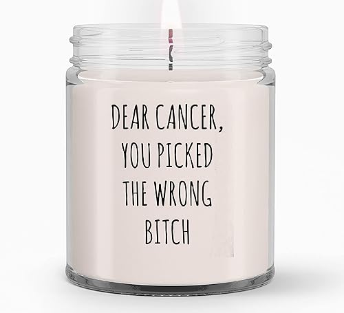 Vela de sobreviviente de cáncer, regalo para pacientes con cáncer de mama, vela de quimioterapia, regalos de concientización sobre el cáncer que